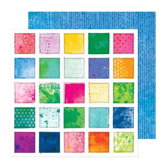 Vicki Boutin Bold And Bright Double-Sided Cardstock 12"X12"-Picnic Blanket