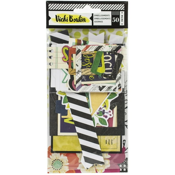 Vicki Boutin Color Kaleidoscope Ephemera Die-Cuts 50/Pkg-Cardstock Frames & Journaling
