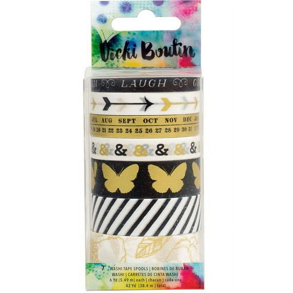 Vicki Boutin Mix The Media Metallic Washi Tape, 42 Yds