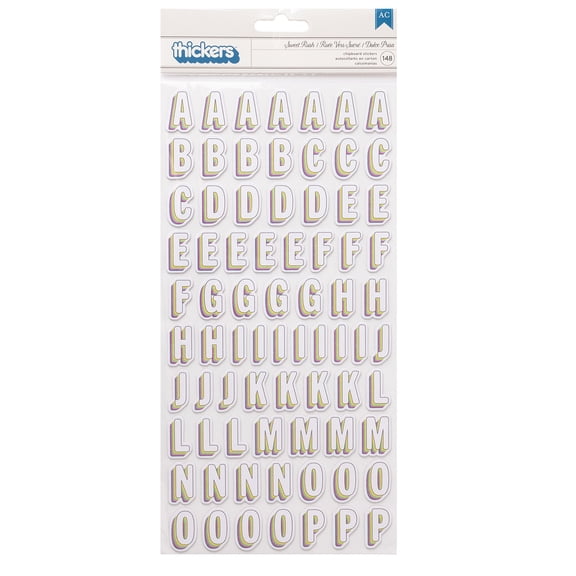 Vicki Boutin Sweet Rush Thickers Stickers 148/Pkg-Sweet Rush Alpha/Chipboard