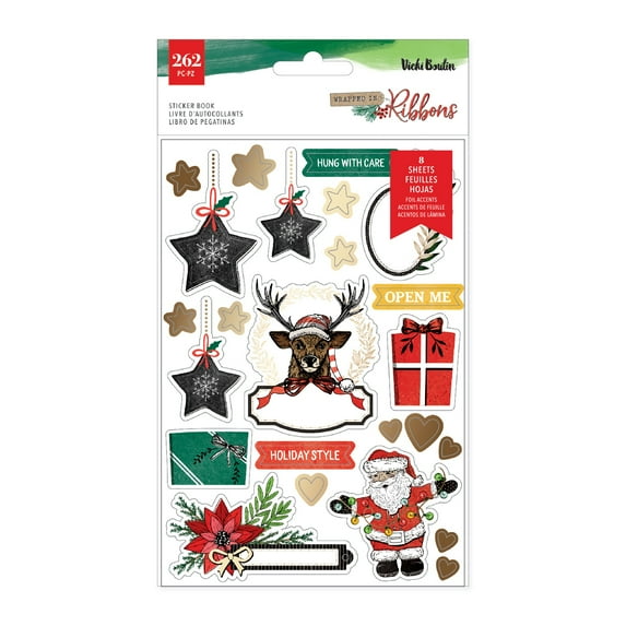 Vicki Boutin Wrapped In Ribbons Sticker Book-8 Sheets