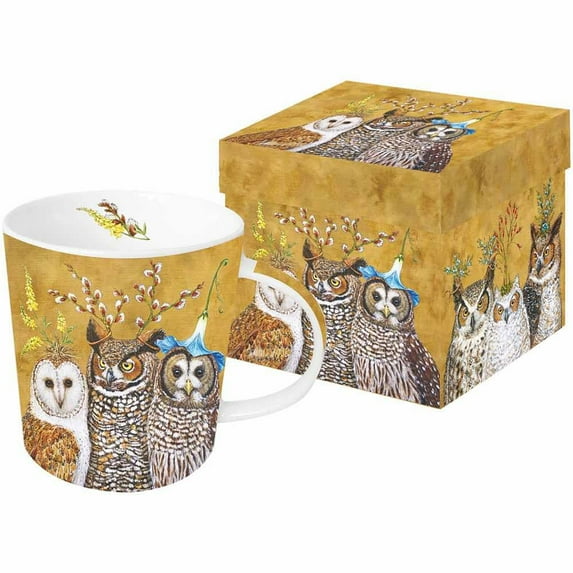 Vicki Sawyer Woodsy & Wise Coffee Mug - Fine China - Owl Family