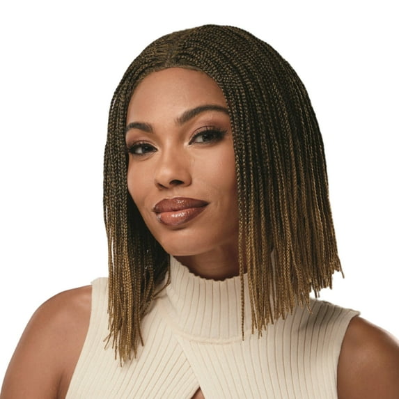 Vickie Hand-Braided Lace Front Wig by Especially Yours | Synthetic Yaki Texture with Hand-Tied Lace Part | Natural Hairline & Lightweight Wear