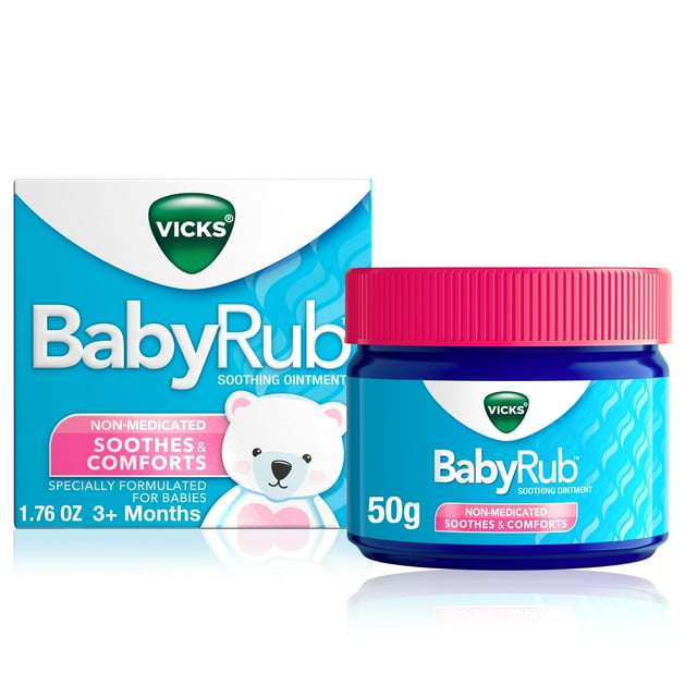 Vicks BabyRub, Soothing Chest Rub Ointment with Aloe & Eucalyptus, Safe