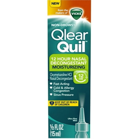 Vicks Clear Quil Oxymetazoline HCl, Nasal Decongestant Spray, 0.5 oz
