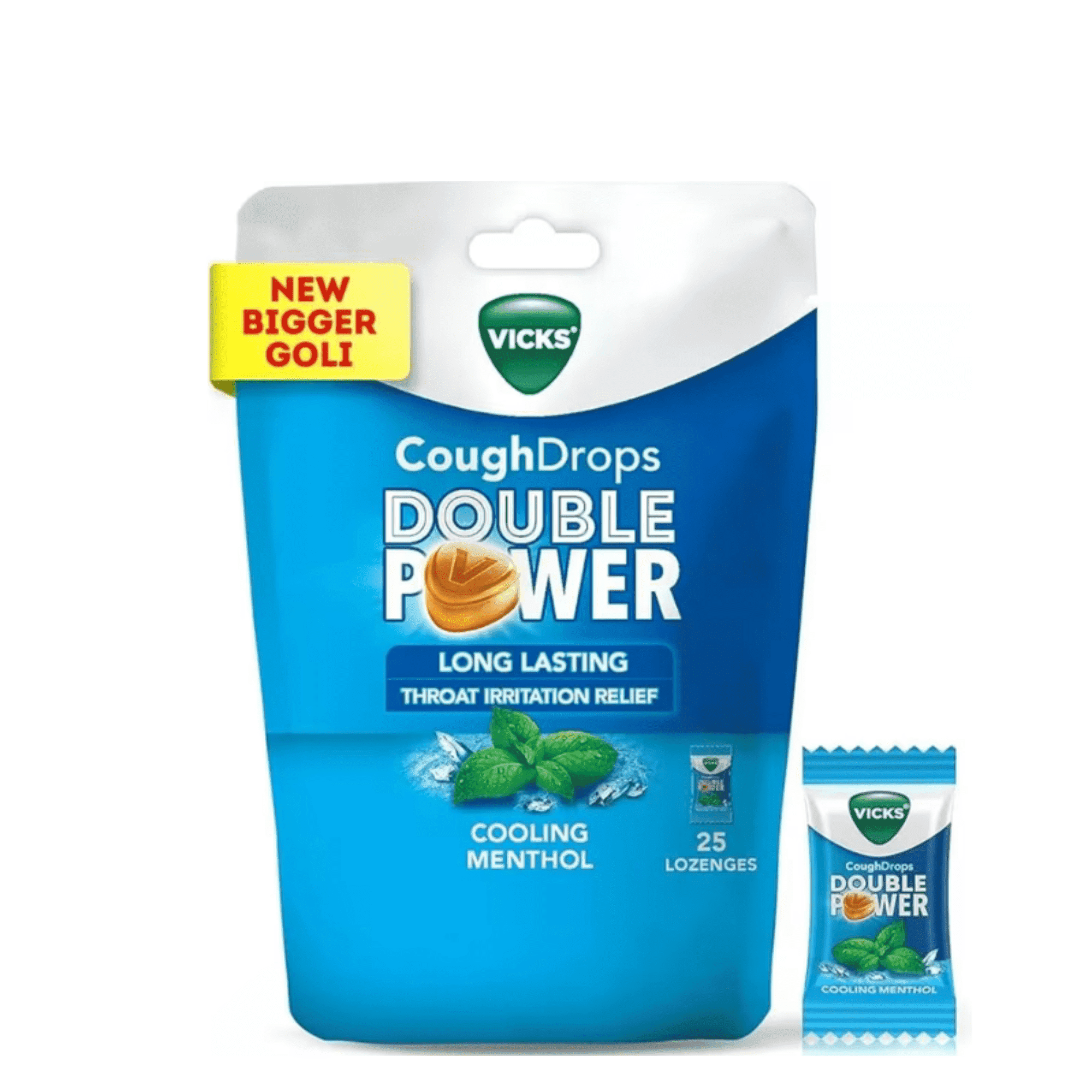 Vicks Cough Drops Menthol 25 Count Fast Throat Relief, Cooling Lozenges Pack of 1