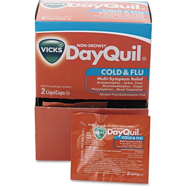 Vicks DayQuil Cold & Flu MultiSymptom Relief Liquicaps, 25 count