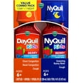 thumbnail image 1 of Vicks DayQuil and NyQuil Kids Cold and Cough Liquid, Cold Medicine for Children, Berry, 2x8 Fl oz, 1 of 12
