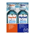 thumbnail interactive-video image 1 of Vicks DayQuil and NyQuil Severe Cold and Flu Liquid, Cold Medicine for Adults, VapoCool 2x12 Fl oz, 1 of 12
