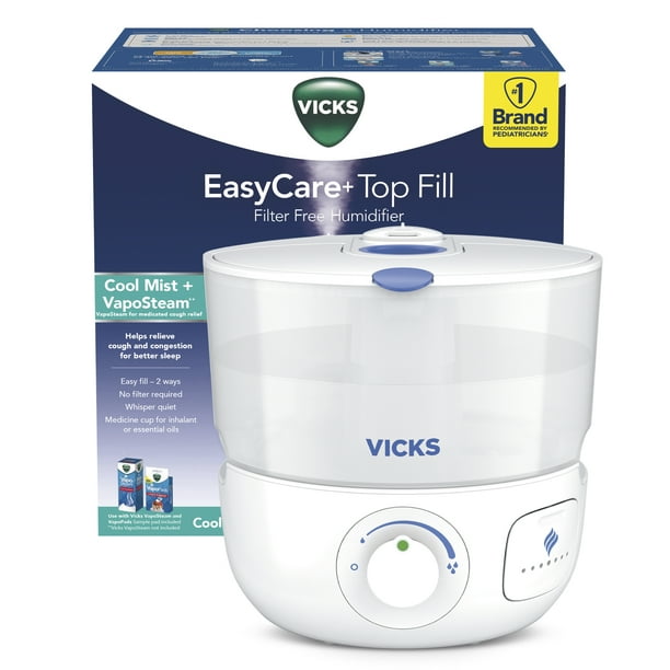 easy vap houilles Vicks EasyCare + Top Fill Ultrasonic Cool Mist Humidifier, 400 sq ft,  White, VUL585