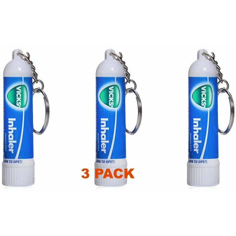 Vicks Inhaler Keychain Stick - 0.5 Ml (0.016 Oz) Pack of 3