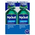 thumbnail image 1 of Vicks NyQuil Cold and Flu Medicine, 2x12 fl oz Twin Pack, Original Flavor, Relieves Nighttime Cough, Sore Throat, Fever, Runny Nose, 1 of 7
