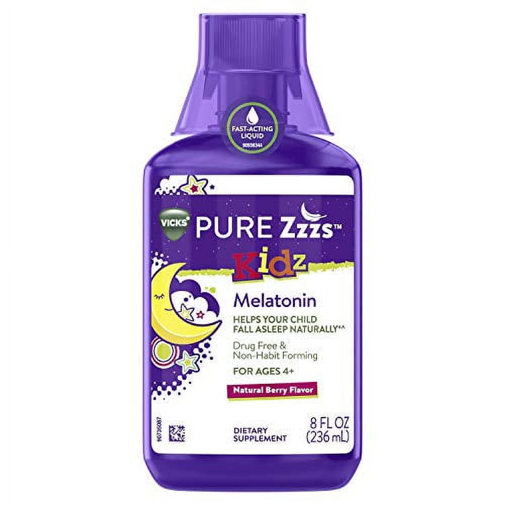 Vicks PURE Zzzs Kidz, .. Melatonin Sleep Aid Liquid .. for Kids and ...