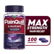 Vicks PainQuil PM Max Strength Pain Relief + Sleep Aid LiquiCaps, 100 count
