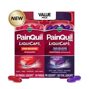 Vicks PainQuil Max Strength Pain Relief LiquiCaps, Day/Night Combo, 200 count