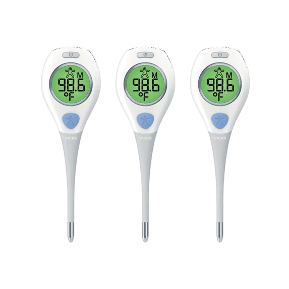 Vicks Rapid Read Digital Oral Thermometer for Adults, Children and Infants, VDT972US, 3 Pack