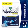 thumbnail image 1 of Vicks VapoCOOL Severe Medicated Sore Throat Drops, Menthol, Winterfrost Flavor, 70 Count, 1 of 13