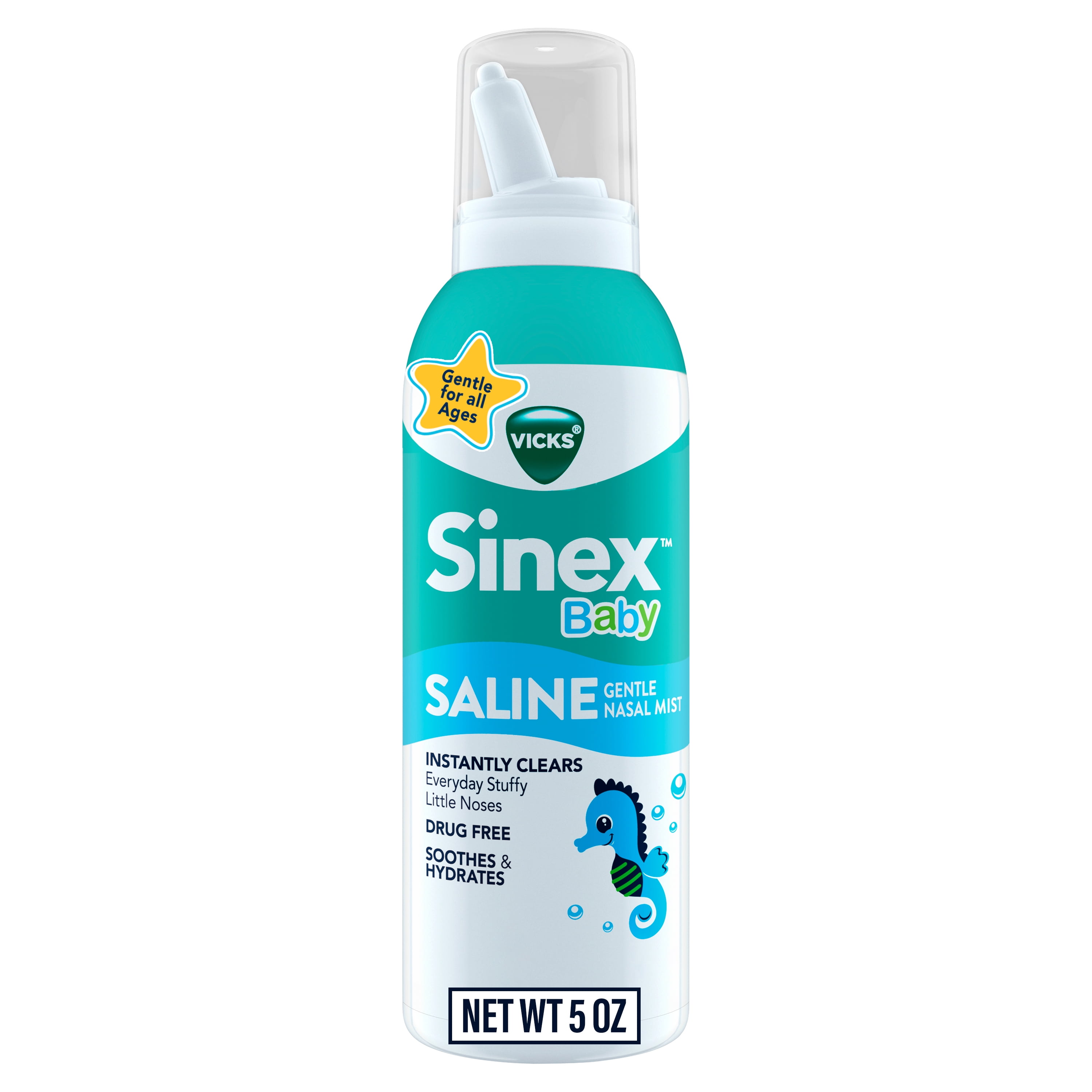 Vicks Sinex, Baby Saline Nasal Spray, Gentle for All Ages, 5 oz overtheCounter Children's