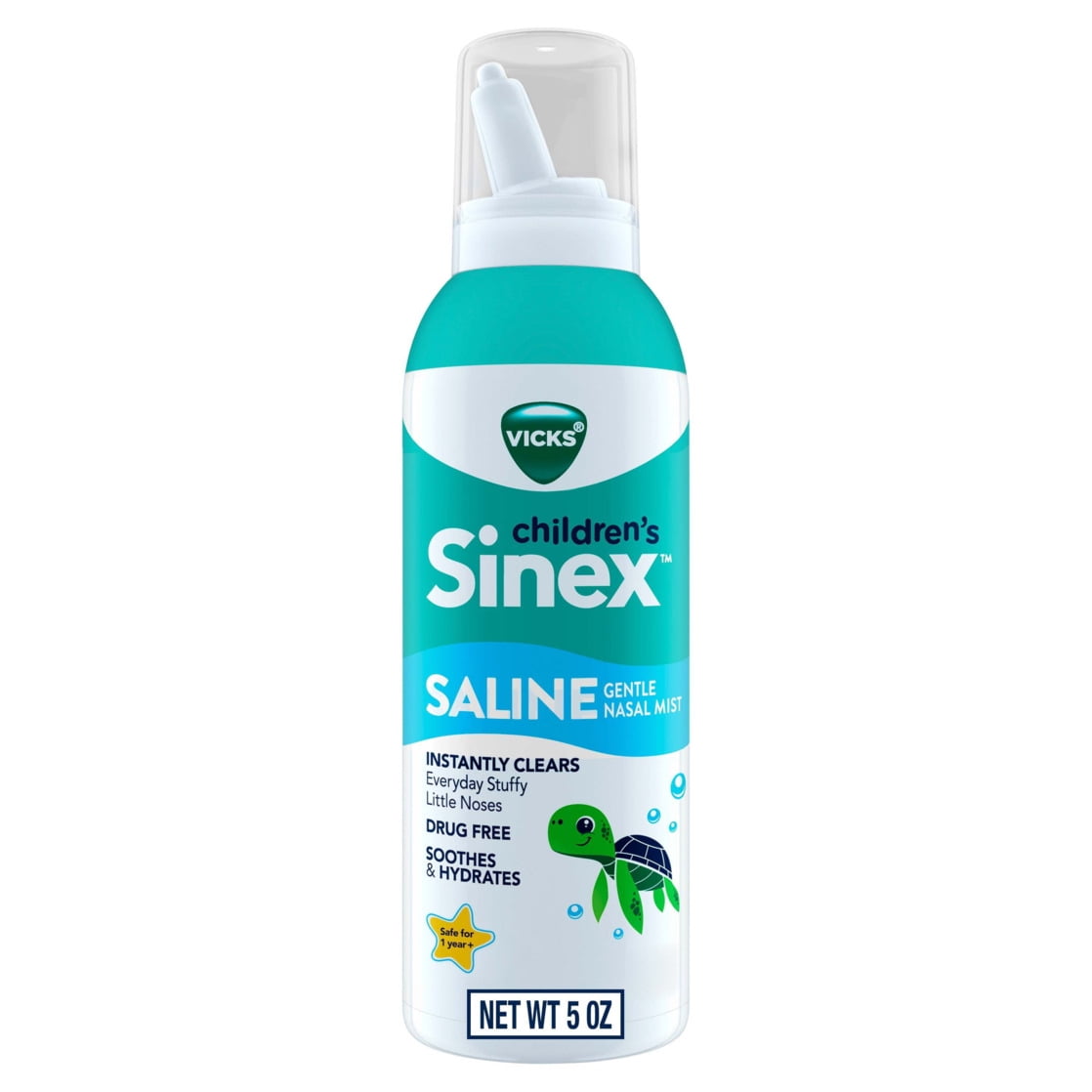 Vicks Sinex Children's Saline Nasal Spray, Drug-Free Nasal Decongestant for Kids Sinus Relief, 5 oz