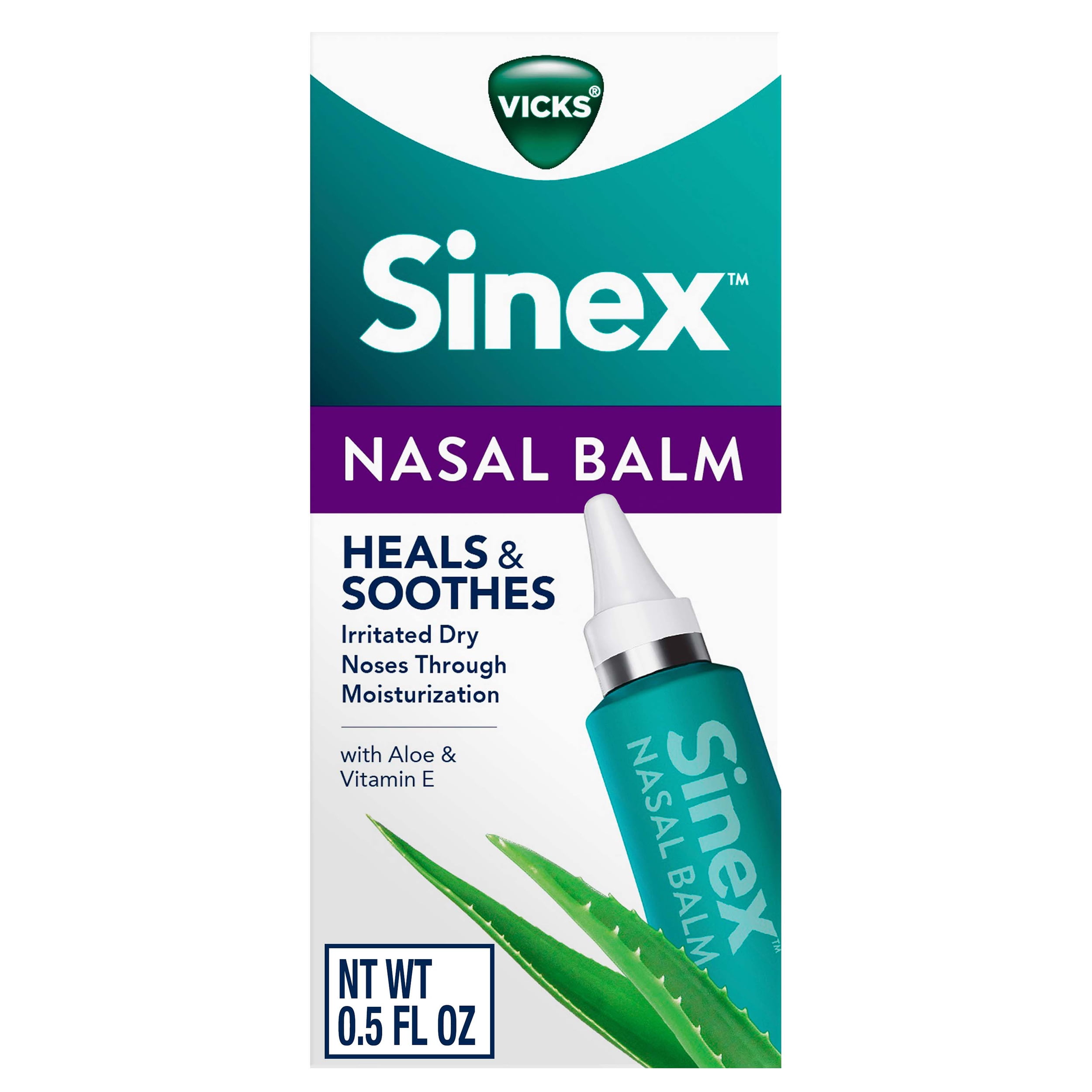 Vicks Sinex Nasal Balm, Daily Moisturizing for Dry Skin From Allergy