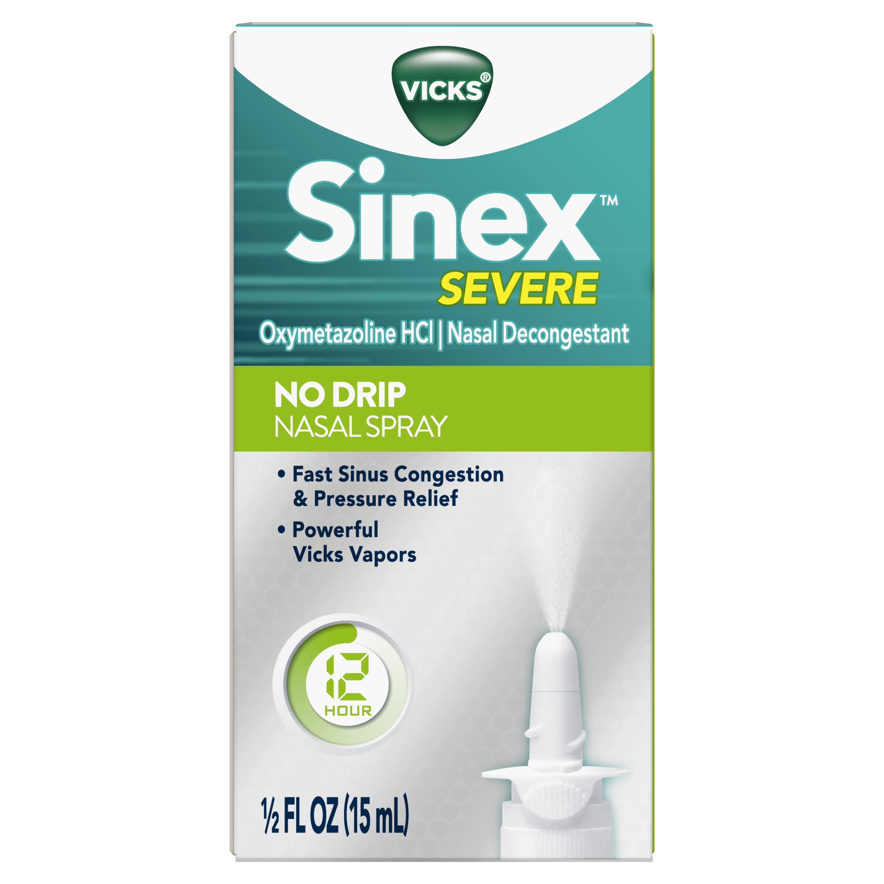 Vicks Sinex Severe No Drip Decongestant Nasal Spray, 0.5 fl oz