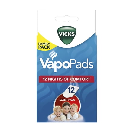 Vicks Soothing Menthol VapoPads, Sinus or Allergy Relief, 12 Pack, VSP19-FP