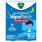 Vicks Vapo Patch Kids, Soothing Non-Medicated Vapor Patch for Children with Menthol Scent, 5 Count