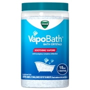 Vicks VapoBath Bath Crystal Powder, Non-Medicated Salts Soothing Vicks Vapors, 15 oz