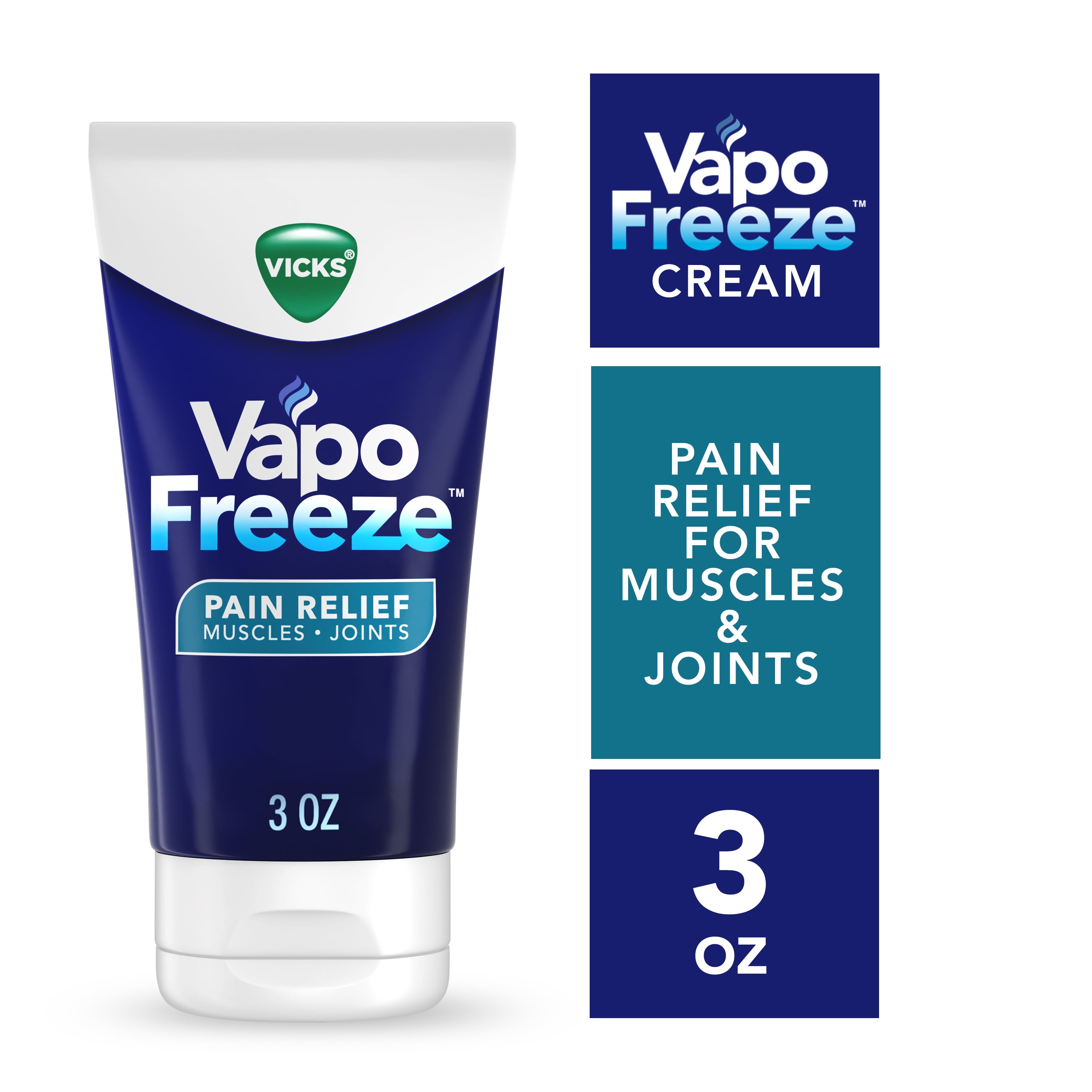 Vicks VapoFreeze Topical Pain Relief Cream Menthol Pain Reliever for