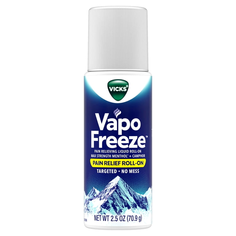 Vicks VapoFreeze Max Strength Menthol + Camphor Pain Relief Roll