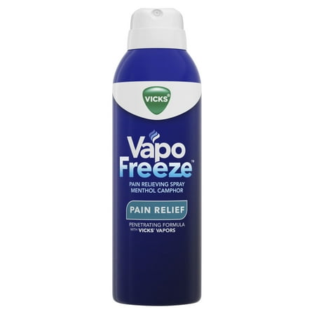 Vicks VapoFreeze Topical Pain Relief Spray, Menthol Pain Reliever for Body Aches and Pains, 3 oz
