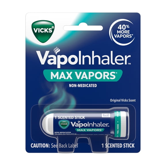 Vicks VapoInhaler MAX, Soothing Non-Medicated Vapor Inhaler with Menthol Scent, 1 Count