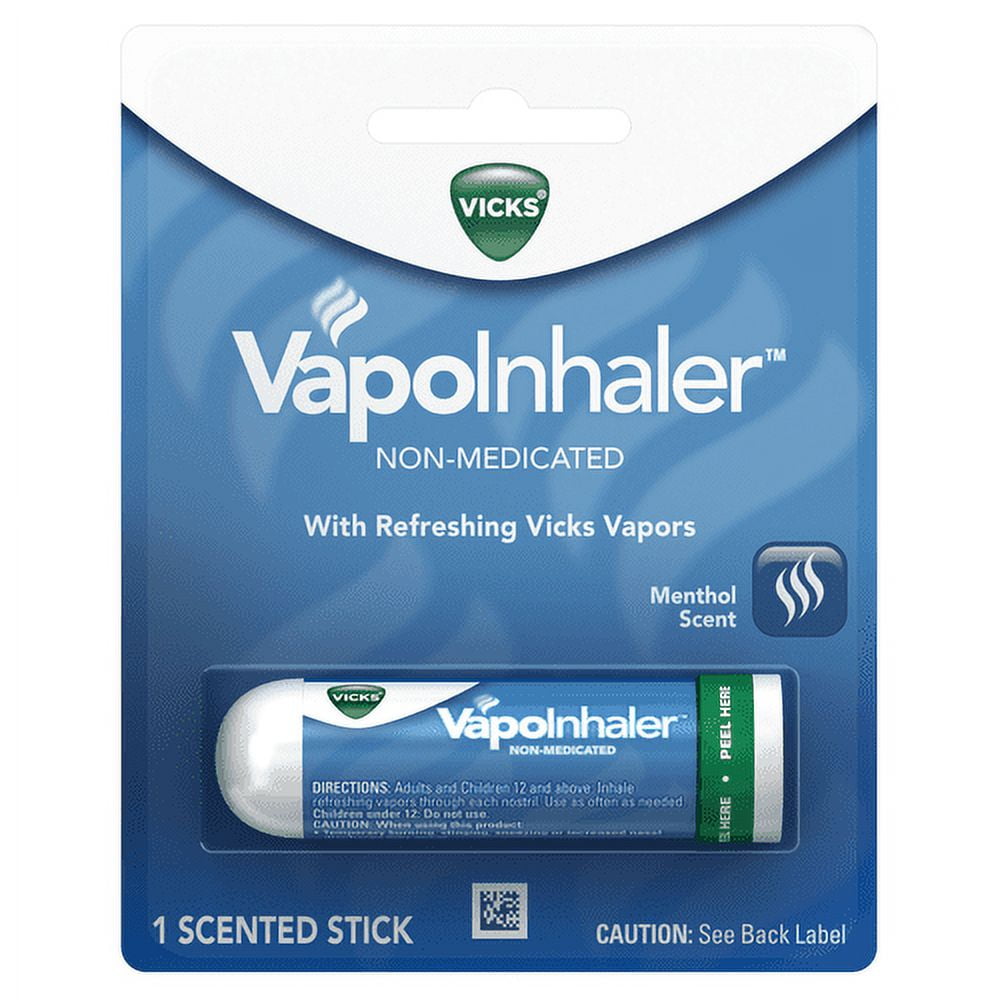 Vicks VapoInhaler Portable Non-Medicated Nasal Inhaler, Menthol - 1 ct