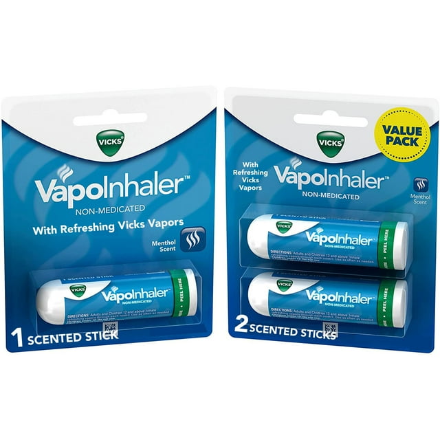 Vicks VapoInhaler, onthego Portable Nasal Inhaler, NonMedicated, 3