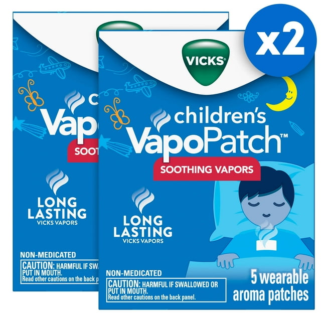 Vicks VapoPatch with Long Lasting Soothing Vicks Vapors for Children