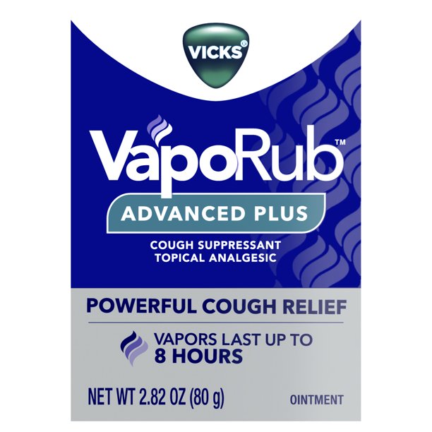 Vicks VapoRub Advanced Plus Cough Suppressant Topical Chest Rub