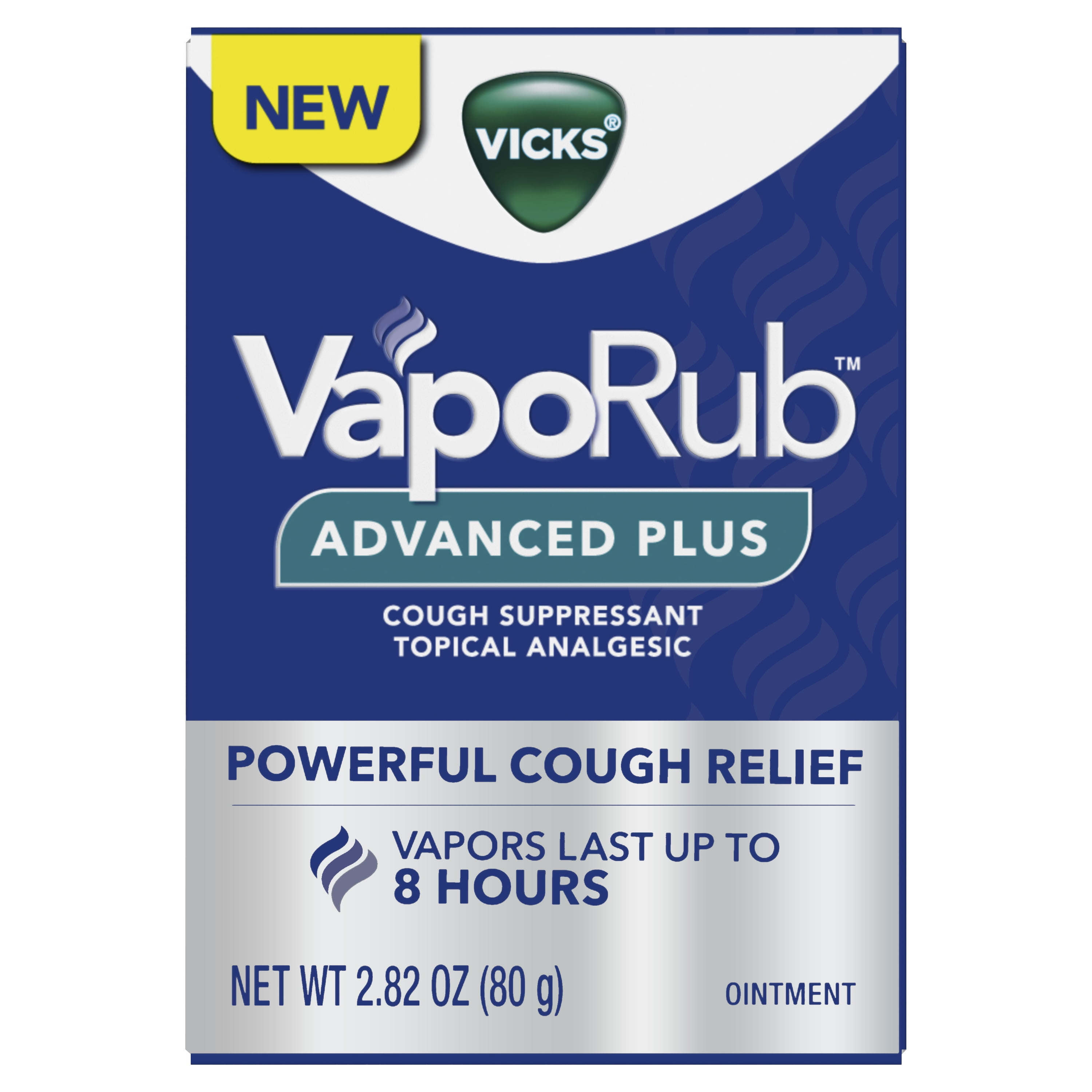 Vicks VapoRub Advanced Plus Cough Suppressant Topical Chest Rub