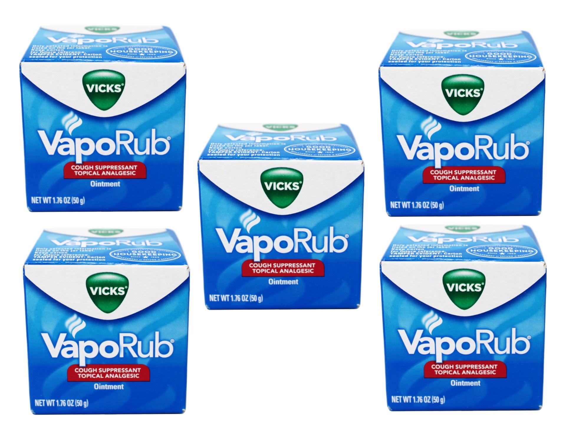 Vicks VapoRub Cough Suppressant Topical Chest Rub & Analgesic Ointment