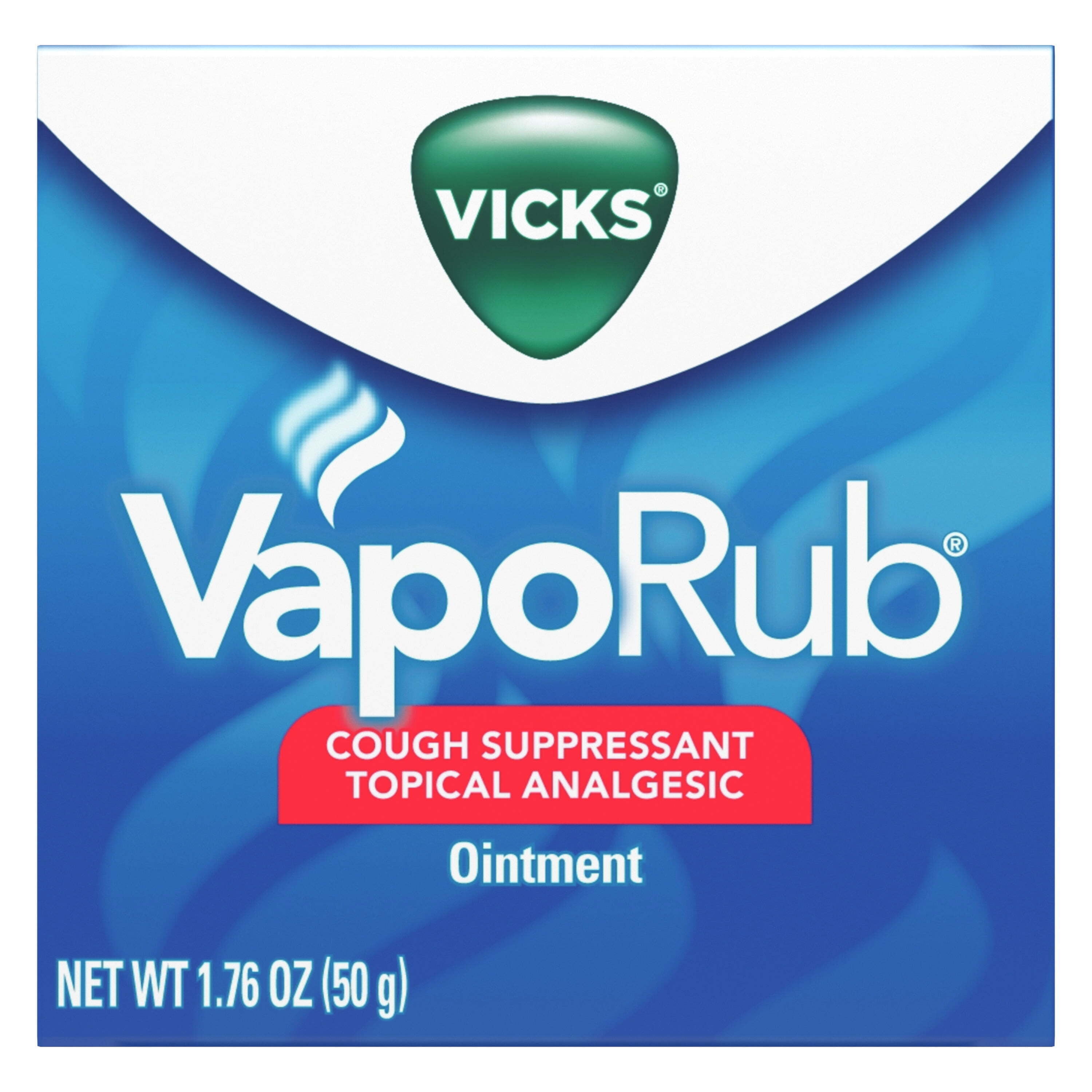 Vicks VapoRub Topical Cough Chest Rub & Analgesic Ointment,  over-the-Counter Medicine, 3.53 oz