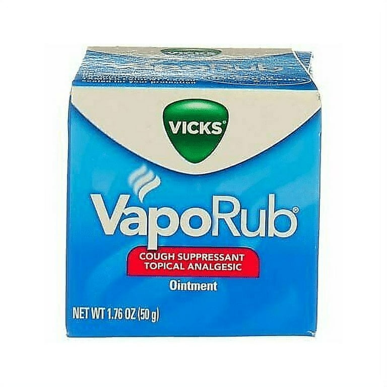 Vicks VapoRub Topical Cold & Cough Suppressant Ointment Gel, 1.76
