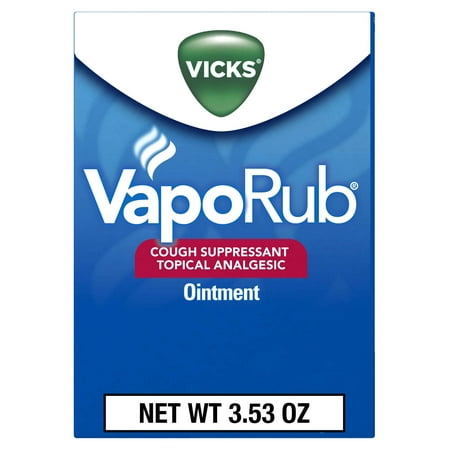 Vicks VapoRub Topical Cough Chest Rub & Analgesic Ointment, over-the-Counter Medicine, 3.53 oz