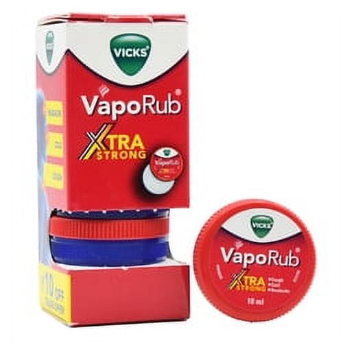 Vicks VapoRub Advanced Plus, Powerful Cough Suppressant, Topical Chest Rub  & Analgesic Ointment, Medicated Vicks Vapors, Fast Cough Relief, 2.82oz x 2