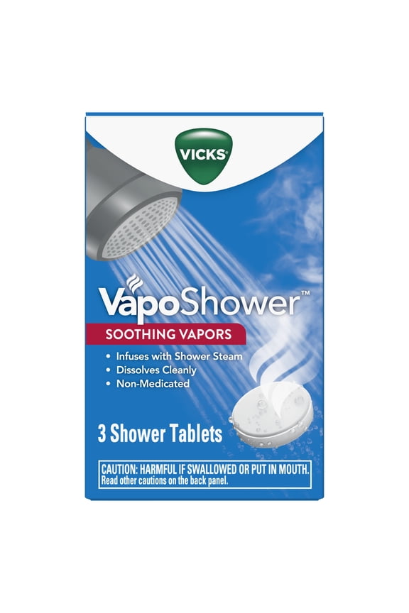 VapoShower Aromatherapy Shower Tablet Bomb, 3 Ct ( 2 Packs of 3 counts - 6 counts total)