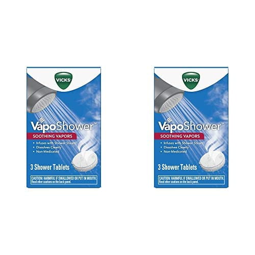 Vicks VapoShower, Shower Bomb Tablets, Soothing Vicks Vapors Steam