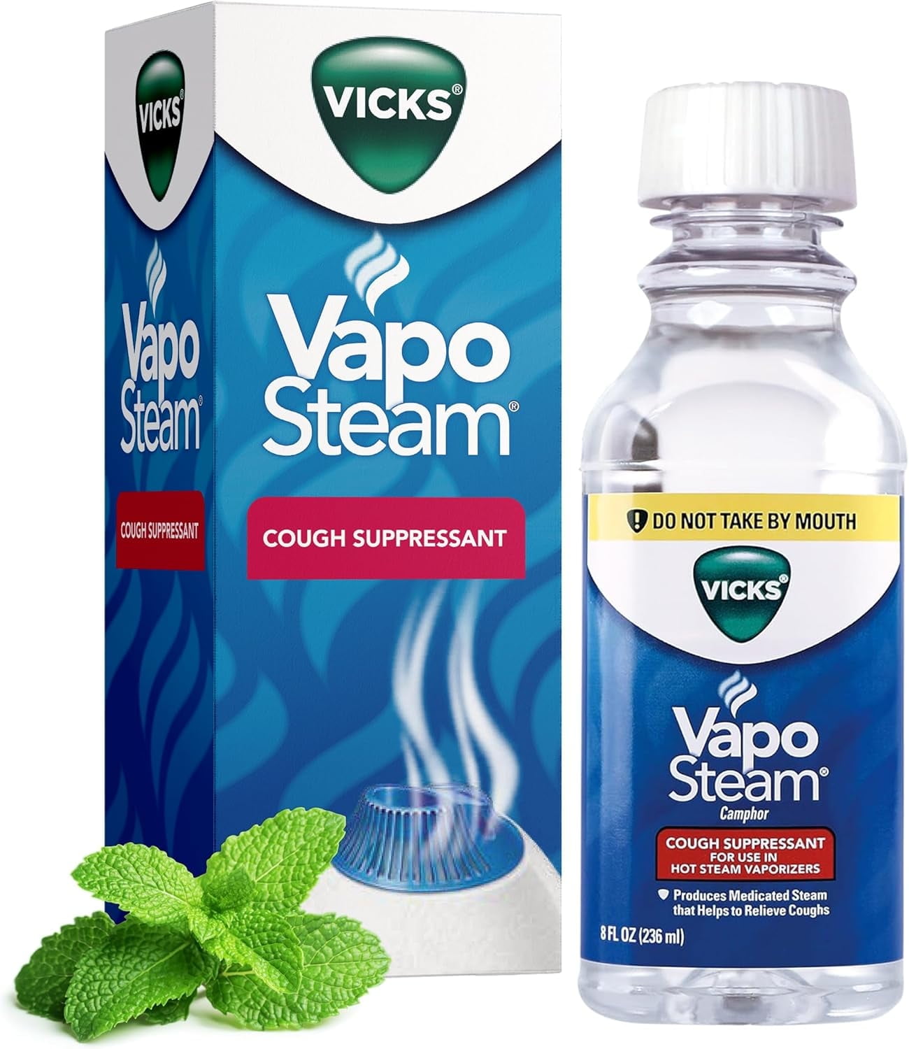 Vicks VapoSteam Cough Suppressant Liquid, Medicated Steam for