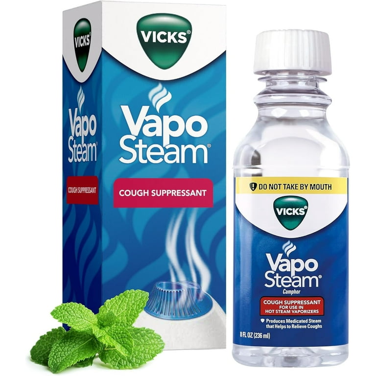 Vicks VapoSteam Cough Suppressant Liquid, Medicated Steam for