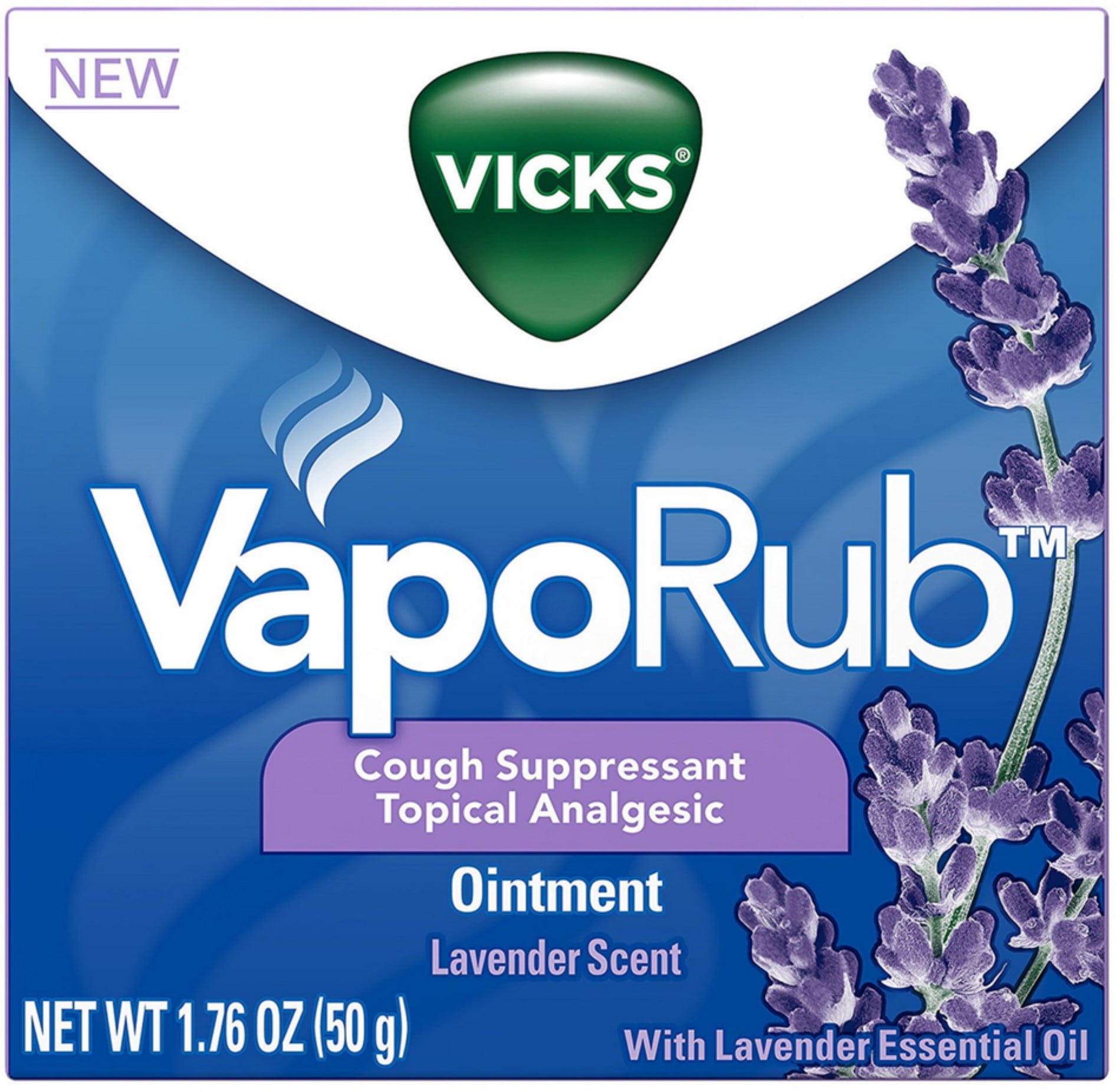 Vicks VapoRub Chest Scented, Lavender Cough Suppressant Ointment