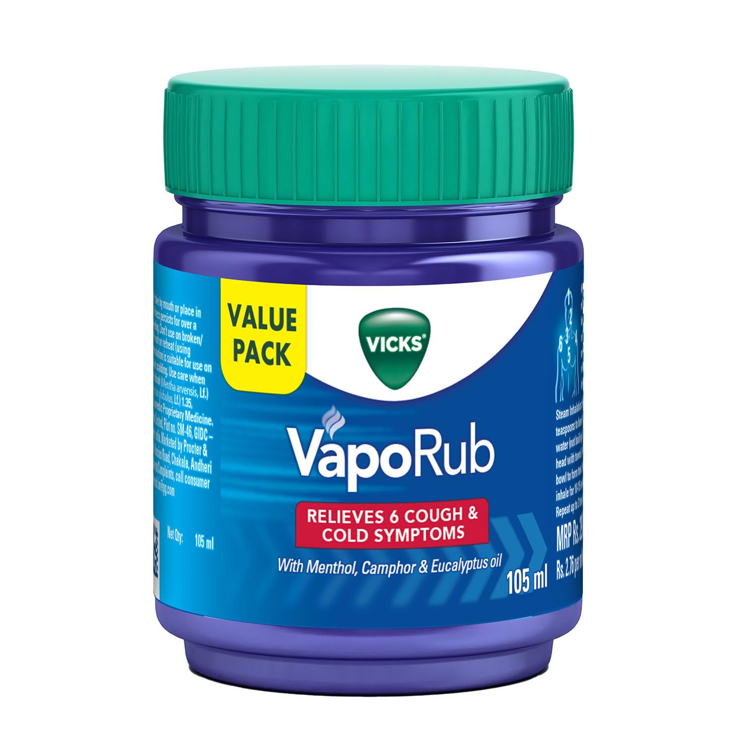 Vicks Vaporub Relief From Cold, Cough, Blocked Nose, Headache, Body