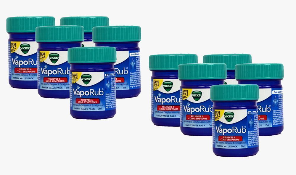 VIcks Vaprub relief from Headache, Cough Cold, Flu, Blocked Nose 25 ml