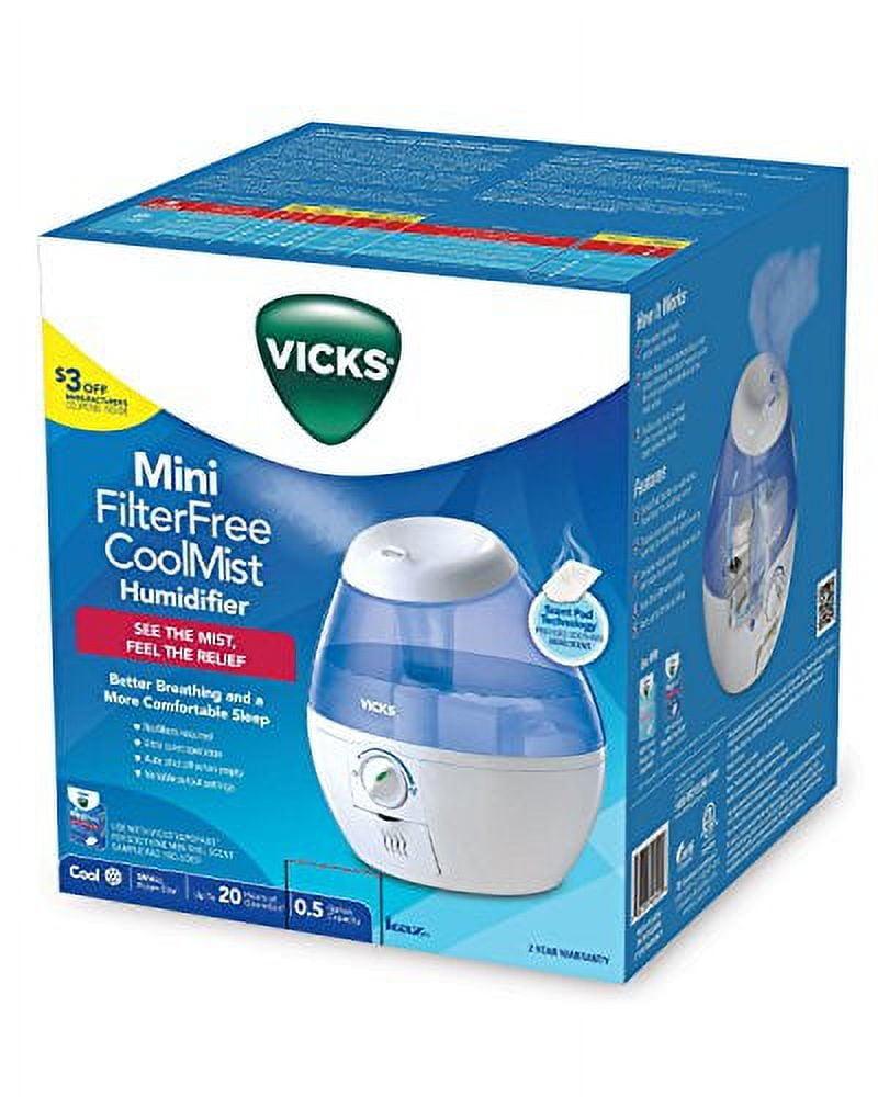 Vicks Vicks Vul520w Filter-free Cool Mist Humidifier, Mini